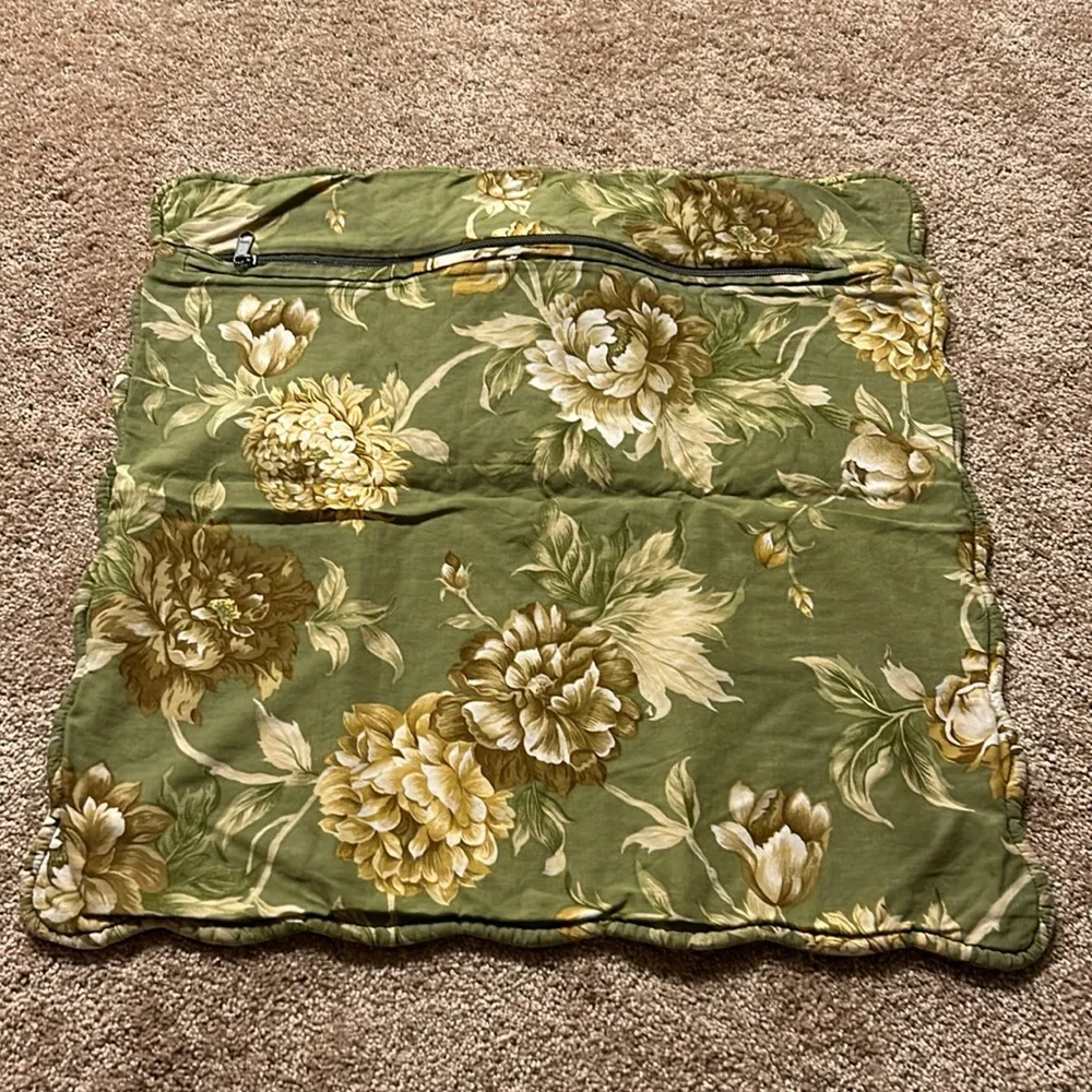 Country Quilted Floral Pillow Shams (Set Of 2)
